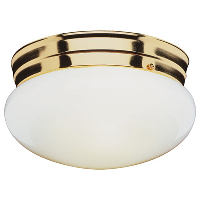 Trans Globe Lighting PL-3618 PB 8" Mushroom Ceiling Fixture In Brass in Polished Brass
